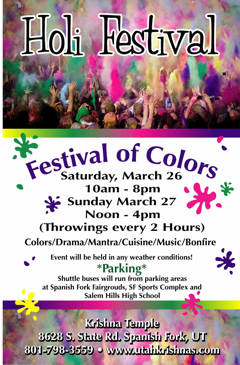 Utah Travel Headlines Holi Festival Of Colors Will Be March 26 27